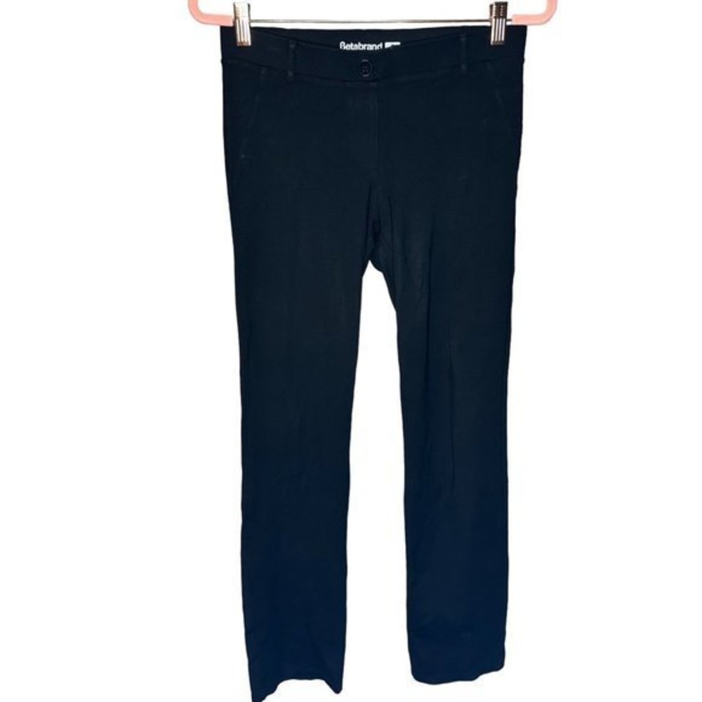 Betabrand Straight Leg Black Classic Dress Pant Yoga Pants W0076-BK‎ Size S Long